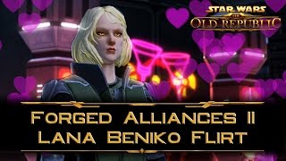 SWTOR Forged Alliances II  Flirting with Lana Beniko Republic Side [upl. by Akimad]