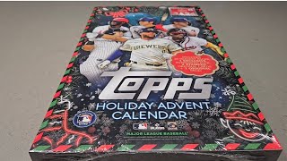 🎅 New Release Preview ☃️ 2024 Topps Holiday Advent Calendar 24 total packs with Exclusive Buybacks [upl. by Heins]