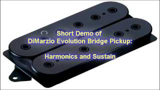 Short Demo of DiMarzio Evoluton Bridge Harmonics and Sustain [upl. by Aihtiekal]