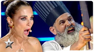 Psycho Chef TERRIFIES The Judges on Spains Got Talent [upl. by Ebag62]