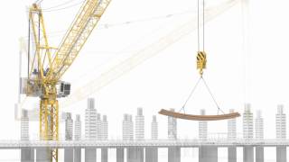 Liebherr Luffing Jib Cranes  Horizontal load movement [upl. by Tollmann]