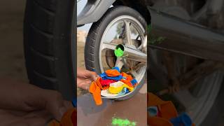 Bike Silencer vs Big Balloons holi funny bullet350 viral automobile ytshort [upl. by Aticnemrac]