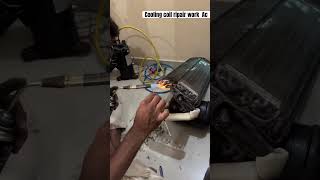 Cooling coil ripair work Haier Ac gus likeg problem solve airconditioning airconditioner haierac [upl. by Ssalguod]