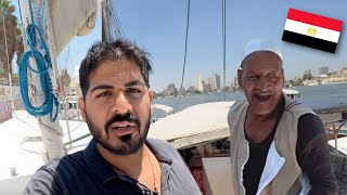 Egyptian Nile River Felucca Ride 🇪🇬 Cairo is Amazing [upl. by Jaella345]