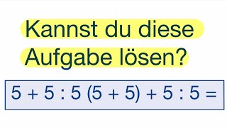 Kannst du die Aufgabe lösen Beachte dabei die Rechenregeln [upl. by Noret925]