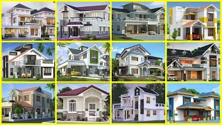 BEST 40 SLOPING ROOF DESIGN IDEAS  Make Your House More Beautiful with Sloping Roof frontelevation [upl. by Dreyer]