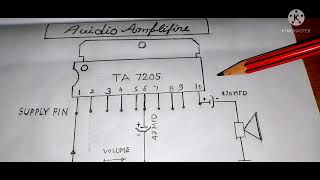 TA 7205 IC Audio Amplifier Circute Daigram amp Circute Drawing make Amplifier [upl. by Scharff]