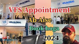 VFS appointment booking for family visit visa stamping 2024  How to book vfs appointment India [upl. by Abbate868]