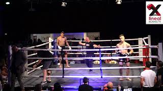 Dan Tracy Vs Josh Bisgrove 77kg K1 Title 240819 HG WELLS center Woking [upl. by Carolan911]