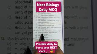 Neet Biology Daily MCQ locomotion and Movement neet video viralshort pw pwneet motivation [upl. by Biagio]