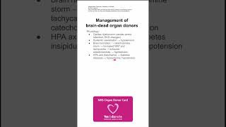 Management of braindead organ donors [upl. by Alekim865]