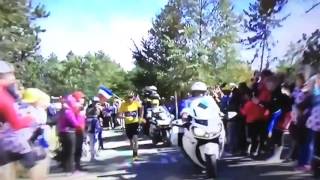 Chris Froome running up Mont Ventoux Tour De France TDF2016 [upl. by Enelie]