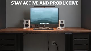 A Beginner Me builds a Custom SitStand Desk with an Ikea Karlby Countertop  2023 [upl. by Mochun104]