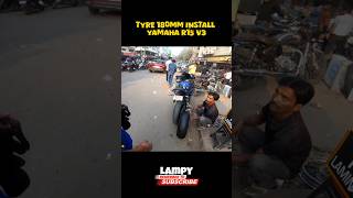 Tyre 180mm Install Yamaha R15 😍 viralvideo lampy tyre180 superbiketyre trendingshorts vr7king [upl. by Batsheva798]