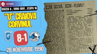 Universitatea Craiova  Corvinul  Divizia A  19901991  Etapa 16  28 noiembrie 1990 [upl. by Ellehsim66]