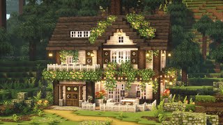 Minecraft 💖🌿 Aesthetic Cottagecore House Tutorial  Mizunos 16 Craft Resource Pack [upl. by Ricarda34]