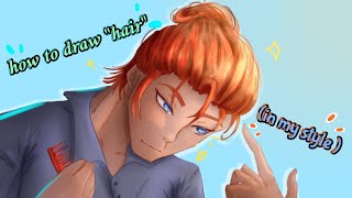 how I draw hair my wayibis painttutorial [upl. by Burgwell]