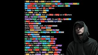 Nf  Leave Me Alone Rhyme Scheme [upl. by Atteugram]