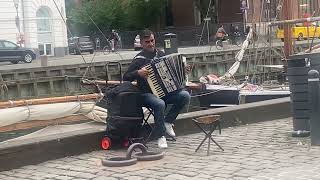 Accordion player on the streets of Nyhavn Copenhagen [upl. by Zaremski]