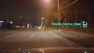 Driving Along Rutherford Road amp Bathurst Street Left turn to Steeles Avenue West [upl. by Norabel]