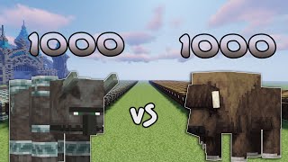 1000 Ravagers Vs 1000 Bisons  Minecraft [upl. by Tila]