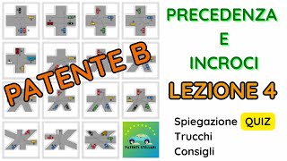 PATENTE B  LEZIONE 4  PRECEDENZA INCROCI  PATENTI STELLARI [upl. by Nerti]