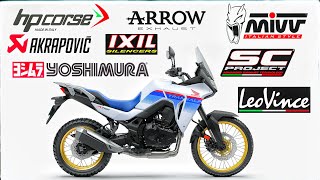 BEST EXHAUSTS for the HONDA TRANSALP XL750  Detailed Overview and Exhaust Sounds [upl. by Netsrek]