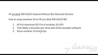 HP PRODESK 400 G4G5 KEYBOARD NOT DETECTED [upl. by Ihsakat]