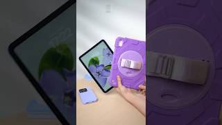 Purple rugged iPad case with adjustable hand strap💜unboxing apple ipad ipadpro ipadair ipad10 [upl. by Templeton]