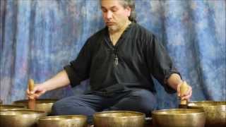 Giant Himalayan Double Spinning OM Bowls  Full 7 Note Chakra Meditation [upl. by Leone]