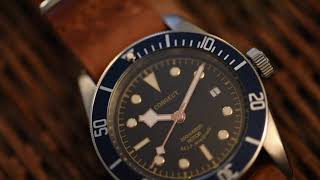 Corgeut Black Bay Homage Tudor Watch Motion [upl. by Riggins]