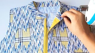 Flat Collar with New and Easy Method for Beginner Learners  DIY Sewing Tips [upl. by Harold651]