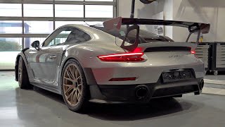 Porsche 991 GT2 RS with Capristo Downpipes Start Up amp Revs Feat LOUD Turbo Whistle [upl. by Shirlee]