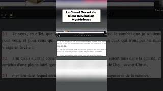 Le Grand Secret de Dieu Révélation Mystérieuse foi saintesprit jesuschrist conseil chretiens [upl. by Verina]