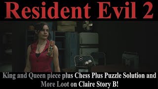 Resident Evil 2 Claire Story B Standard Chess Puzzle Solution [upl. by Hujsak946]