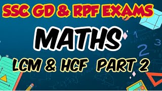 LCM amp HCF TRICKS PART 2  SSC GD amp RPF  ALP amp NTPC EXAMS [upl. by Carlson]