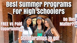 Best Summer Programs for High Schoolers Free amp Paid  Scholarships for Them  Cecile S [upl. by Atinrahs]