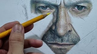 Live Drawing Hyperrealistic Colored Pencil Portrait Polychromos [upl. by Yrogreg]