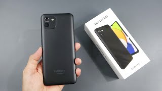 Samsung Galaxy A03 2022 unboxing camera speaker antutu gaming [upl. by Trilbee]