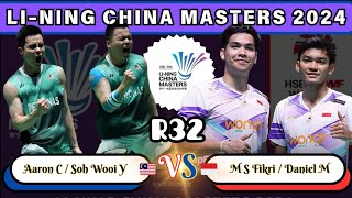 AARON CHIA  SOH WOOI YIK VS M S FIKRI  D MARTHIN  R33 LINING CHINA MASTERS 2024 mnosfam304 [upl. by Essam225]