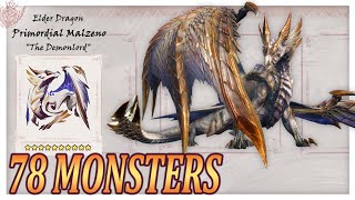 All Monsters  Roars MHR Sunbreak  Final Version Complete Showcase of Monster Hunter Rise [upl. by Devad617]