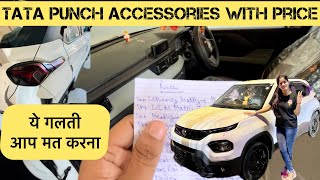 Tata Punch Accessories Price List 2023  ₹ 29000 WORTH Upgrade tatapunch punch modification [upl. by Chevalier]