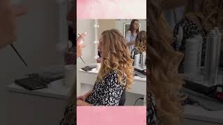 Stepbystep video of creating beautiful voluminous curls on a curling iron [upl. by Aihtebat]