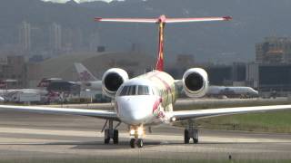 松山機場TSARCSS Embraer Legacy 650 N688JC Jackie Chan 成龍專機 10跑道起飛 [upl. by Aehsal]