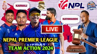 Nepal Premier League  NPL Team Auction Live  NPL AUCTION 2024  CF SPORTS NEPAL [upl. by Neram]