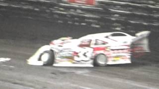 Paul Glendenning Greg Cox 2015 Knoxville Late Model Nationals Night 1 Crash [upl. by Yelekalb]