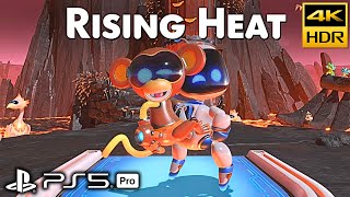 Astro Bot PS5 Pro  New DLC Rising Heat Speedrun level in Stellar Speedway All Bots Rescued 4K HDR [upl. by Jair]