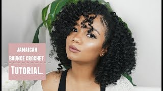 HIGHLY REQUESTED JAMAICAN BOUNCE CROCHET TUTORIAL natural hair journey kinky curly hair grwm [upl. by Lyrpa495]