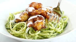 Spicy Shrimp with Pesto Zoodles [upl. by Yttocs]