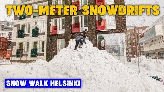 Snow Walk in Jätkäsaari Helsinki 🇫🇮 4K Walk in Finland [upl. by Arriet]